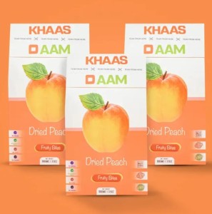 Pack ok 3 Khaso Aam Dried Peach Flavor 100 Gm, 100% Natural Dried Peaches Fruit Candy | KhasoAam Premium Aaru Fruit Bar, Aru Candy Toffee Peach Pulp